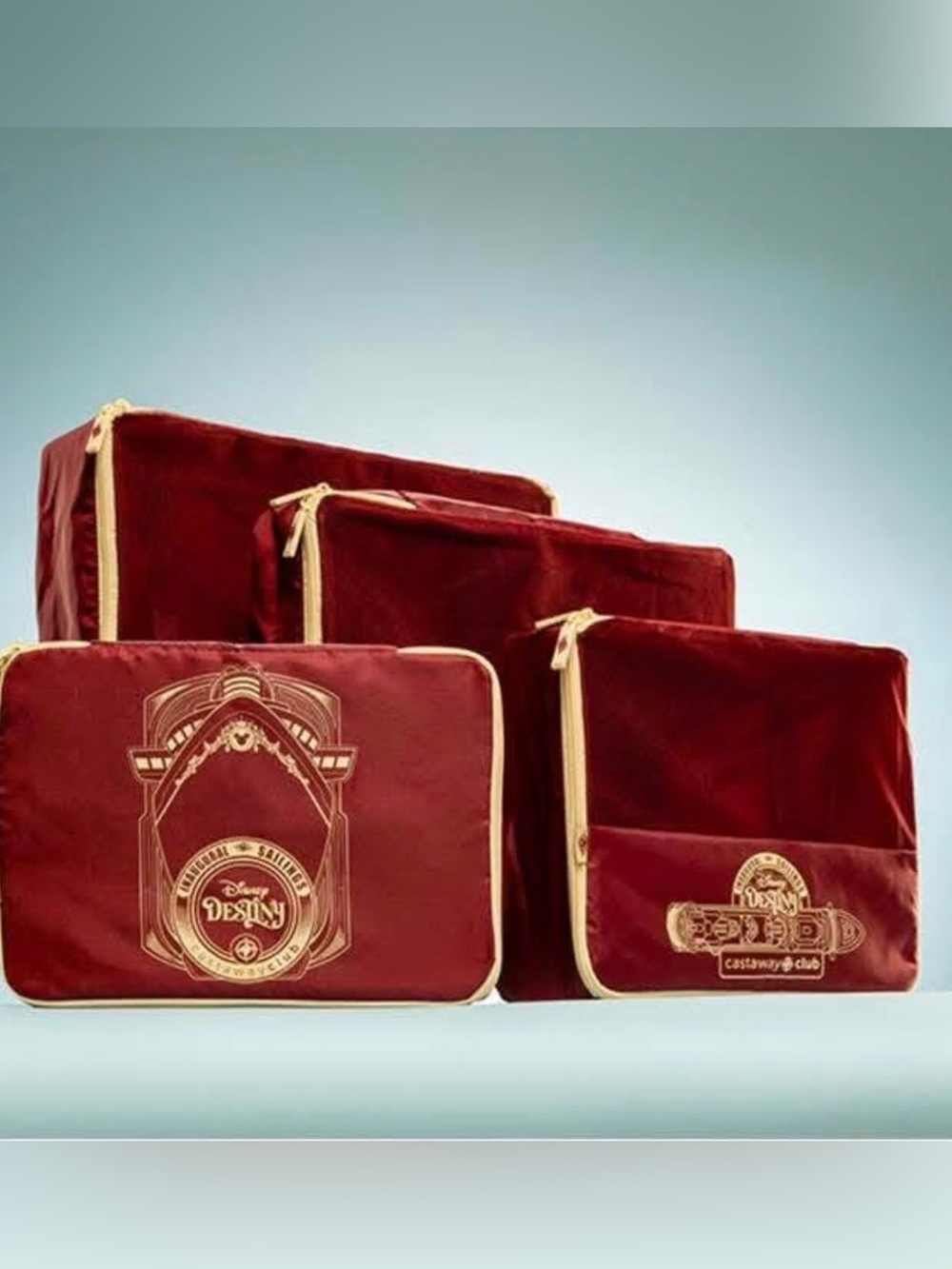 Disney Cruise Line Castaway Club Platinum Member Packing Cubes Set of 4 NEW